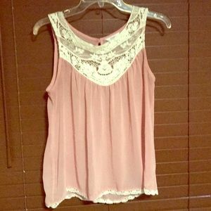 Pink and cream sleeveless Candies top